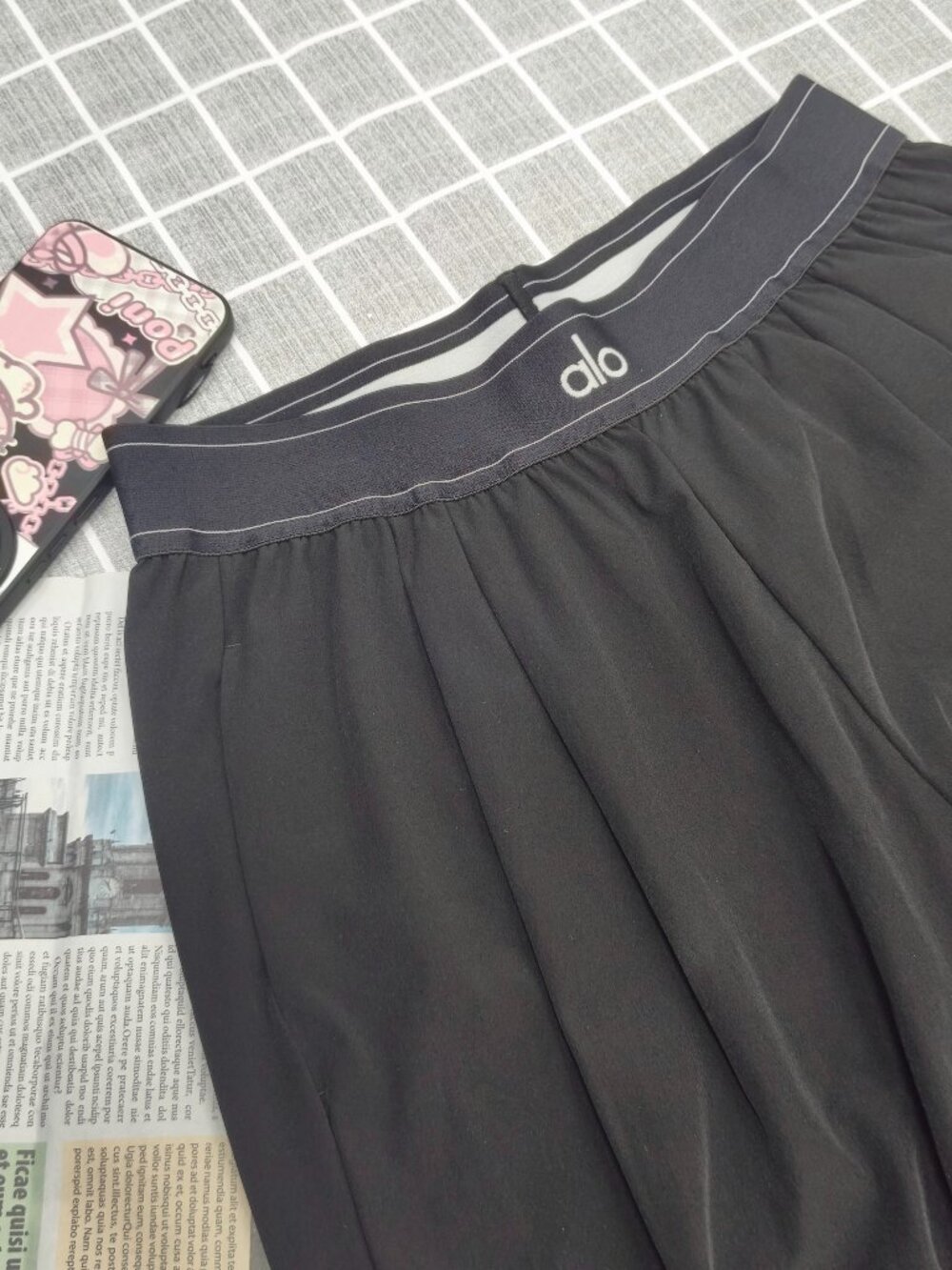 NWT Alo Yoga Black Wide Leg Pants 🌈Women's Classic Athleisure Trousers🌼Regular - Picture 8 of 9